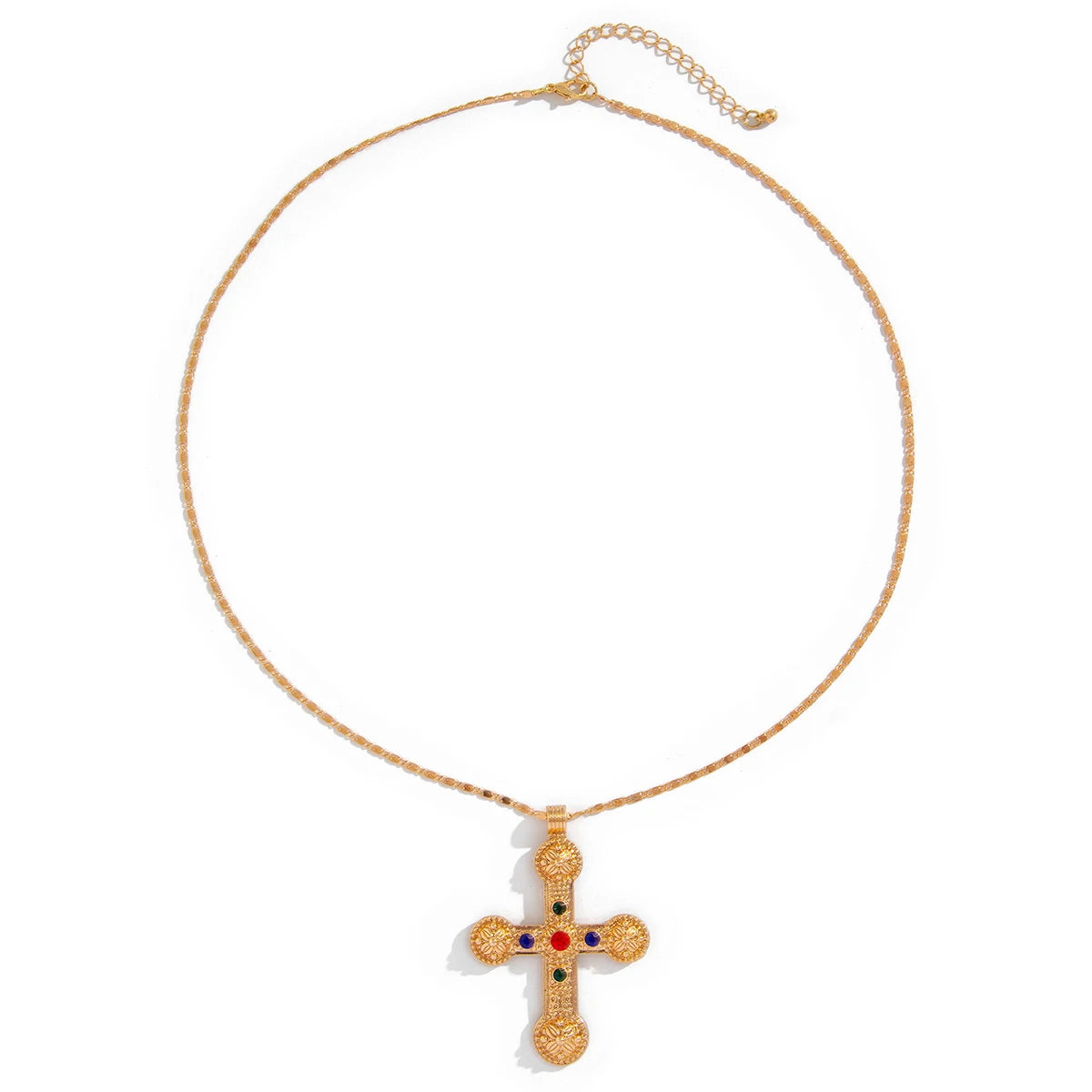 Ingemark Creative Big Cross Jesus Pendant Choker Necklace for Women Men Fashion Statement Goth Long Chain Aesthetic Jewelry Gift