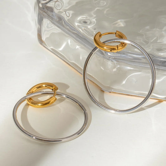 2025 New Europe And The United States Simple Circle Earrings Fashion Temperament Female Accessories Gift